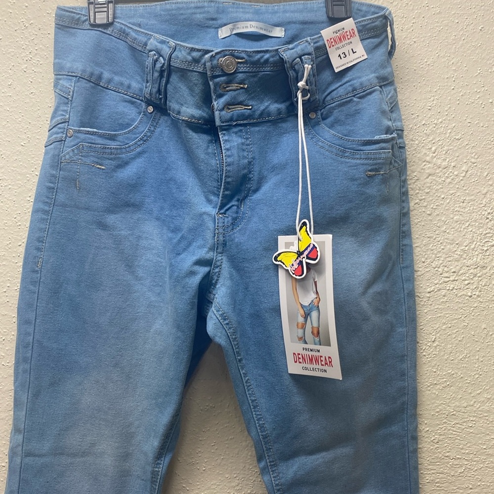 Premium Denimwear super high rise jegging crop 13/L reg